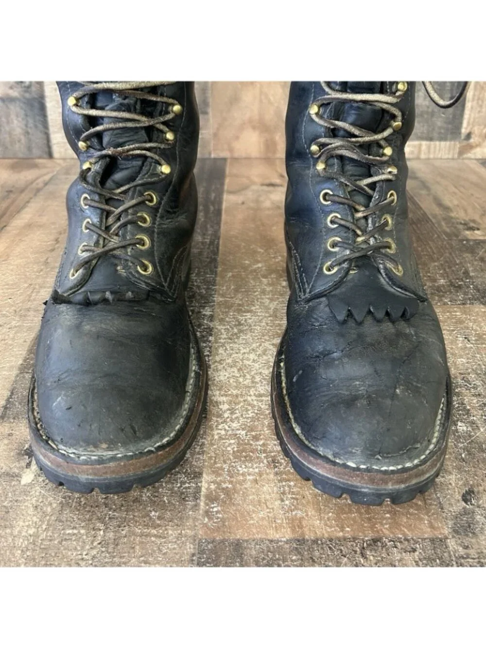 Whites Hathorn Wildland Hi-Line Logger Fire Fighter Plain Toe Boots Mens 10.5 D